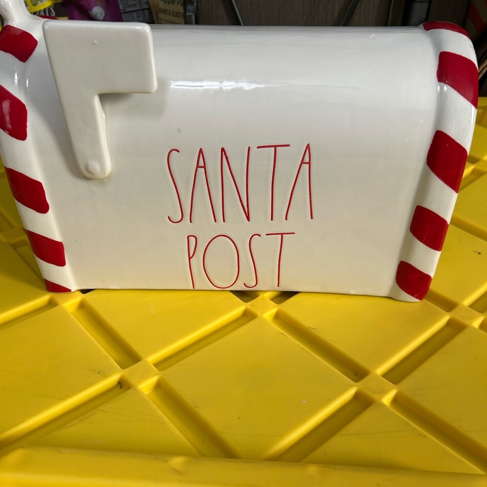 New Rae Dunn Santa Post Mailbox